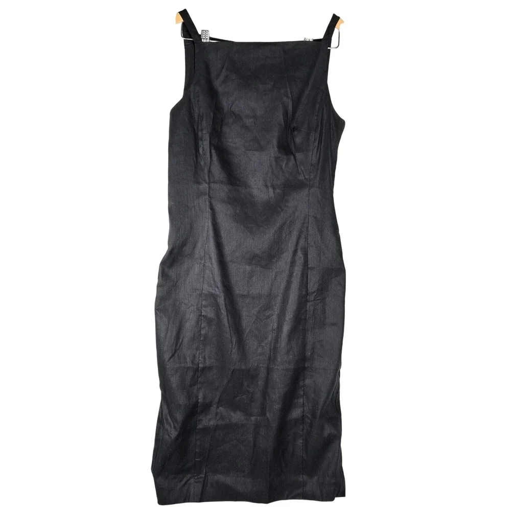 J. Crew Black Sleeveless Sheath Dress